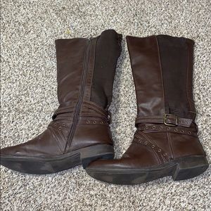 Brown tall boots